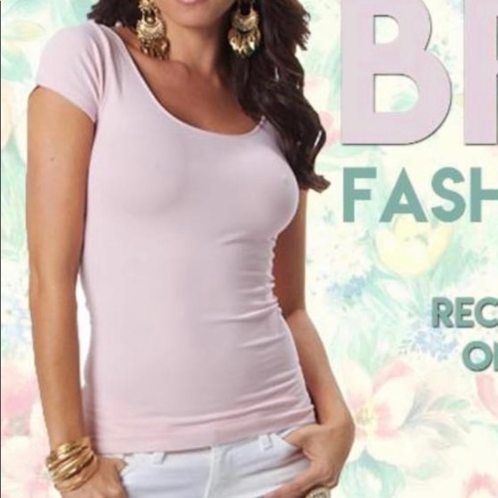 Recover Brand Scoop-Neck Slimming Tee Shirt